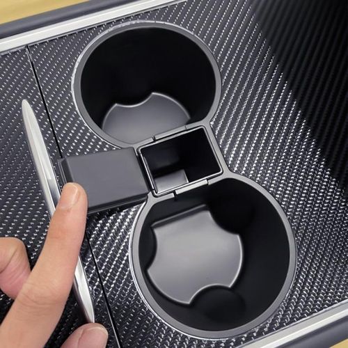 For Tesla Model 3 Y Car Water Cup Holder Silicone Central Control Cup Sper Drink Water Bottle Can Anti-Fall Mount Stand Base