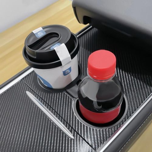 For Tesla Model 3 Y Car Water Cup Holder Silicone Central Control Cup Sper Drink Water Bottle Can Anti-Fall Mount Stand Base