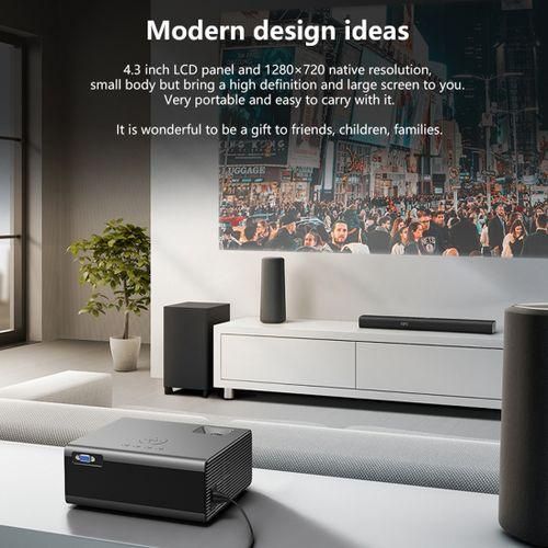 RD825 1280x720 2200LM Mini LED Projector Home Theater, Mobile Phone Version Silver