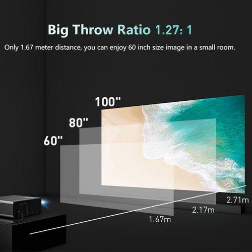 RD825 1280x720 2200LM Mini LED Projector Home Theater, Mobile Phone Version Silver
