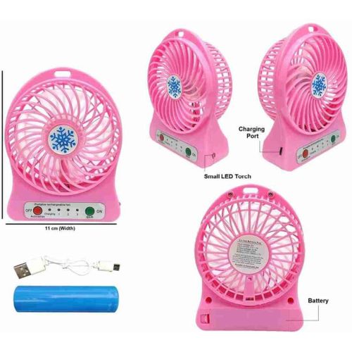 Summer Mini 3 Gear Speed Fan Rechargeable Powered Battery USB Charge Cooling Fan With Reading light