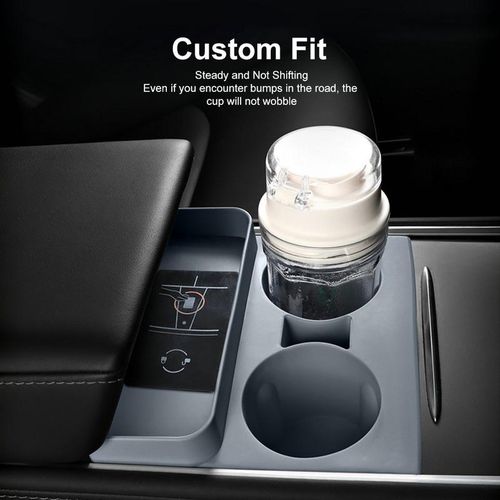 Car Cup Holder Insert Center Console Organizer Tray Water Cup Holder Insert For Tesla Model 3/y 2021 2022 2023 Auto Accessories