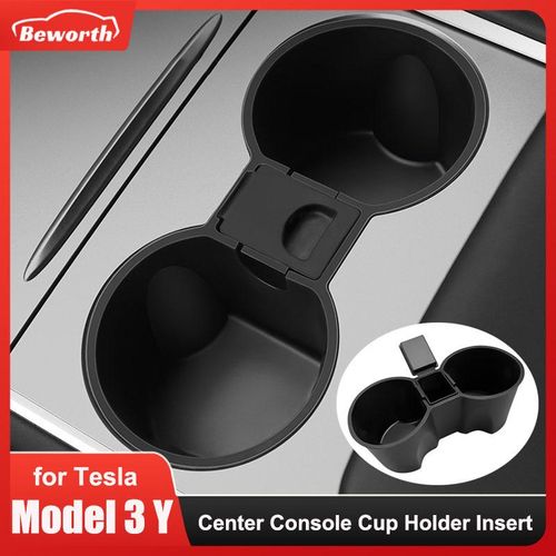 2023 M3 My Center Console Cup Holder Insert For Tesla Model 3 Y 2022 Silicone Interior Slot Slip Drink Limiter Car Accessories