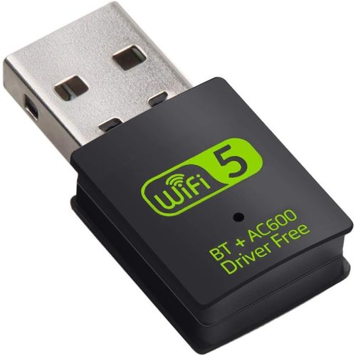 Dual Band WiFi and Bluetooth Adapter 2in1 Dongle  USB Network Wireless