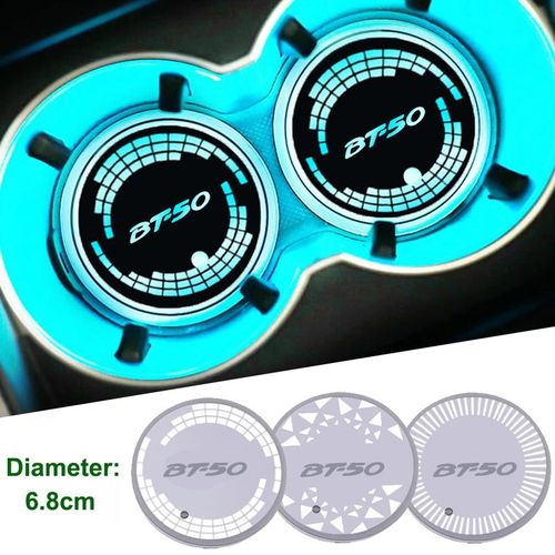 Colorful Change Car Drinks Holders For Mazda Bt50 Decorative Usb Charging Coaster Pad Luminous Modified Non-Slip Water Cups Mat