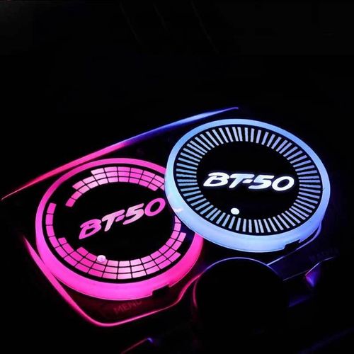 Colorful Change Car Drinks Holders For Mazda Bt50 Decorative Usb Charging Coaster Pad Luminous Modified Non-Slip Water Cups Mat