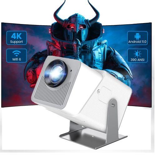 Tikin Mini Projector, Android TV 11.0 Movie Projector Portable