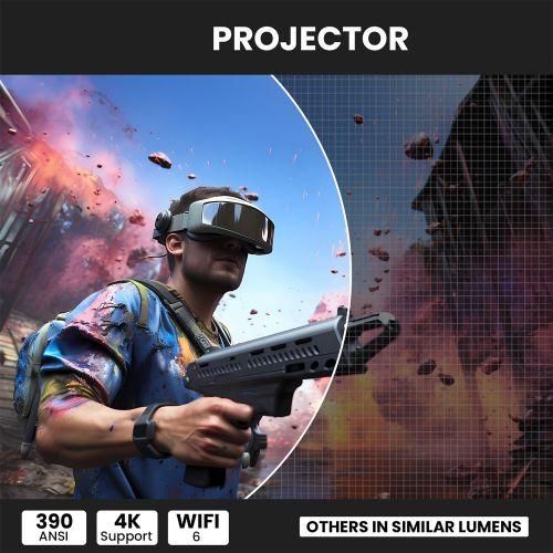Tikin Mini Projector, Android TV 11.0 Movie Projector Portable