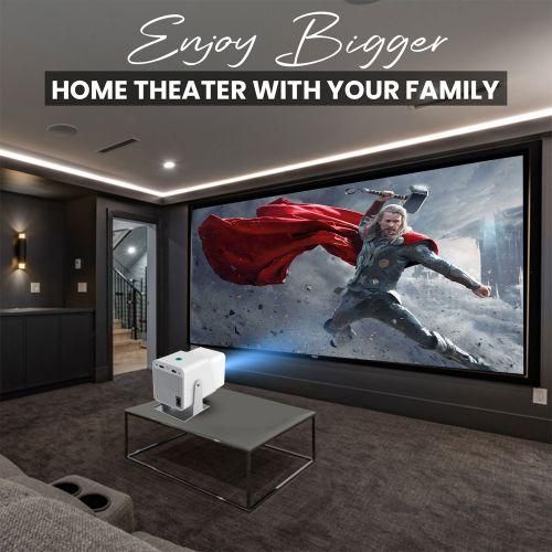 Tikin Mini Projector, Android TV 11.0 Movie Projector Portable