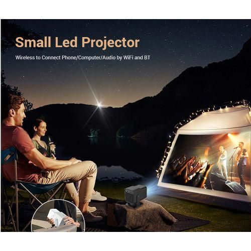 Tikin Mini Projector, Android TV 11.0 Movie Projector Portable