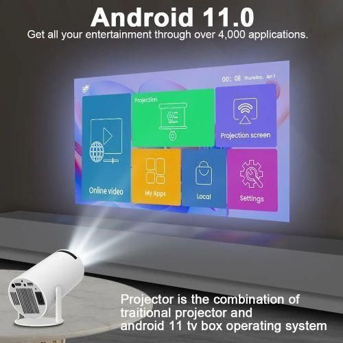 HY300 Pro 4K Android 11 Dual Wifi6  Allwinner BT5.0 1080P Home Outdoor Projetors