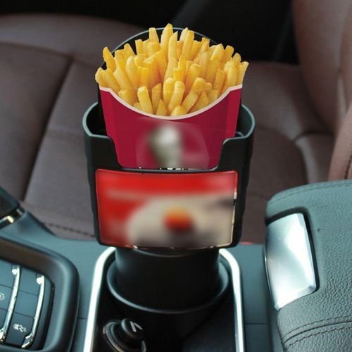 Car French Fries Holder Food Drink Cup Holder Car-Styling Storage Box Bucket