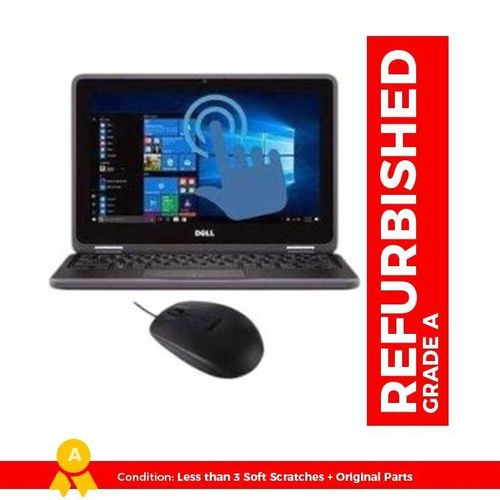 DELL Refurbished  Latitude 3189/3190 2-in-1 Touchscreen Convertible Laptop, Intel Processor, 4 GB RAM, 512GB SSD, + Mouse -Dark Grey