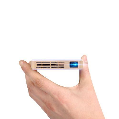 DLP100W Mini Android 4.4 60 Ansi Lumins 1080P Quadcore DLP Pico ProjectorBlack