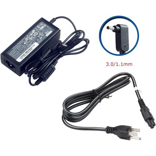 Acer 19V 2.37A 45W 3.0/1.1mm Small Pin Power Adapter-Black