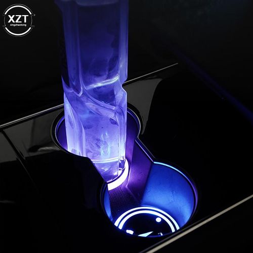 Colorful Led Cup Coaster Holder Usb Light Mat Car Coasters Bottle Rgb Luminous Atmosphere Lamp Glass Pad Seat Colorful Backlight