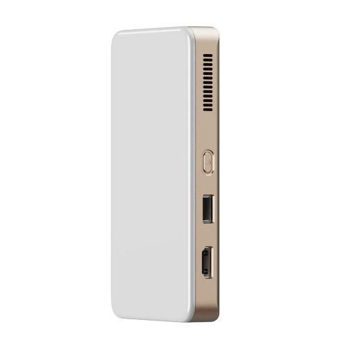 S90 DLP Android 9.0 1GB8GB 4K Mini WiFi Smart Projector, Power Plug:UK PlugWhite