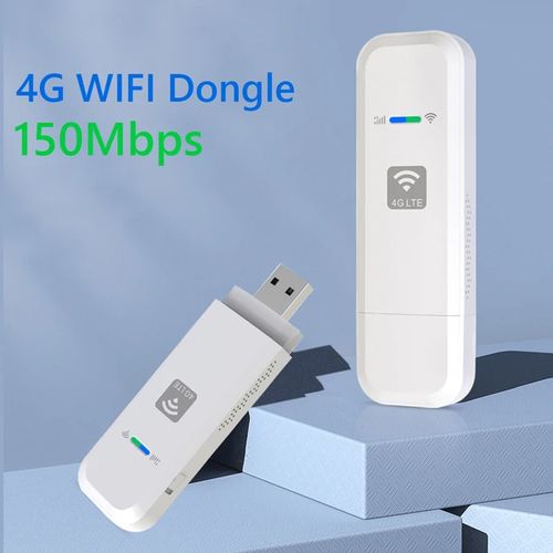 4G Wifi Dongle- 3 in 1 Hotspot Modem - WiFi 150Mbps-Unlocked for All Networks - White
