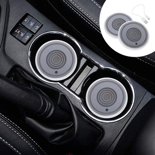 Accessories Led Cup Holder Light Car Lights Mat Lighting Coaster Rechargeable