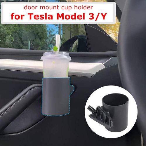 For Tesla Model 3 Y Interior Heightened Door Cup Holder Storage Bottle Box Cardrin Rank Water Modification Accessories