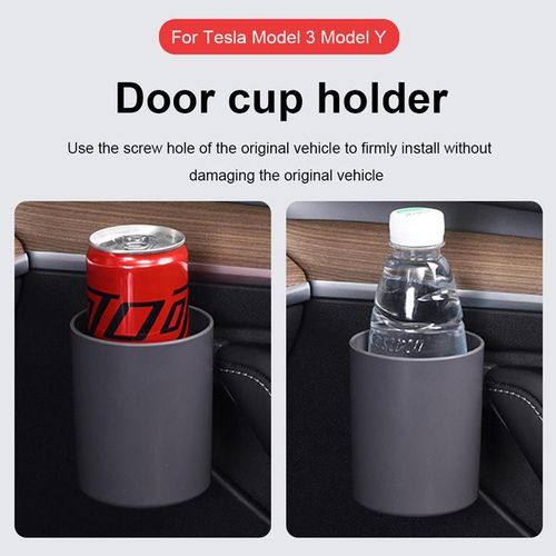 For Tesla Model 3 Y Interior Heightened Door Cup Holder Storage Bottle Box Cardrin Rank Water Modification Accessories