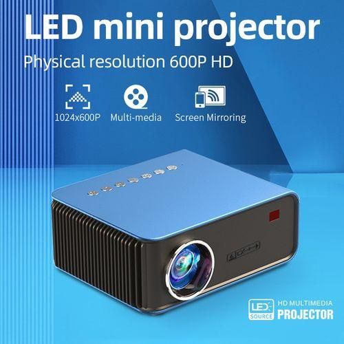 T4 Same Screen Version 1024x600 1200 Lumens Portable Home Theater LCD Projector, Plug Type:AU PlugBlue