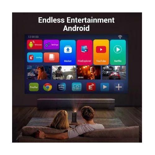 BYINTEK P70 Projector DLP Auto Focus 3D 4K Movie Mini Projector