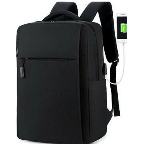 Wiersoon Anti-theft Laptop Backpack With Charging Port And Free Watch- Black