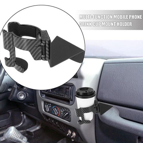 Car Dashboard Cup Holder Insert Drink Phone Stand Bracket Organizer Clip For Jeep Wrangler Tj Jk Jl 1997-2023