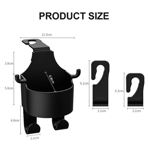 Car Back Seat Cup Holder Drinks Water Bottles Storage Rack Interior Bags Hanging Hooks With Phone Holder