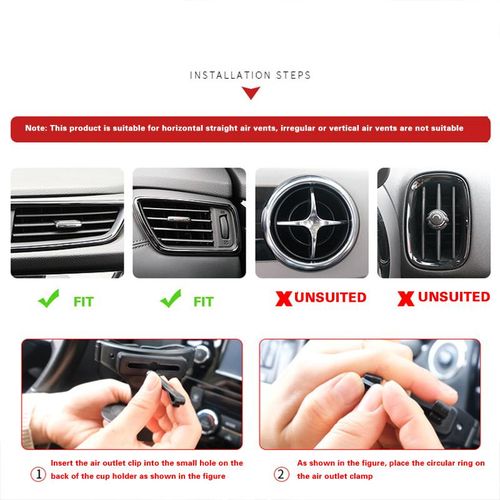 Car Cup Holder Universal Air Vent Mount Bottle Holders Drink Stands Coffee Cup Racks Truck Car Interior Accessories Organizers