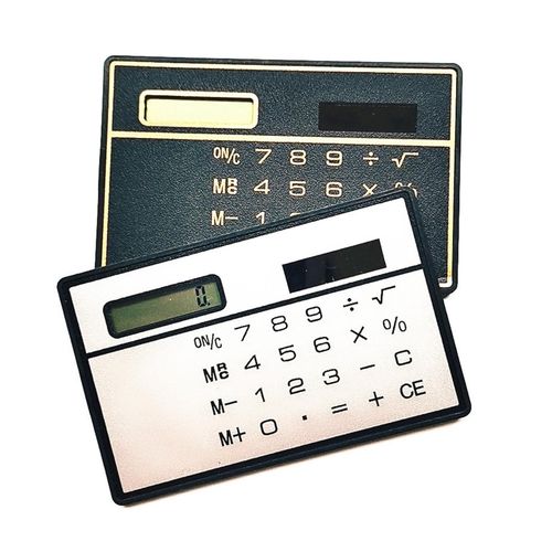 8 Digit Calculator With Solar Power Sensitive Button Black