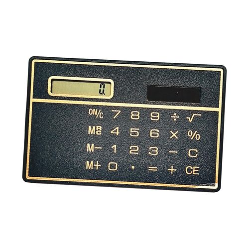 8 Digit Calculator With Solar Power Sensitive Button Black