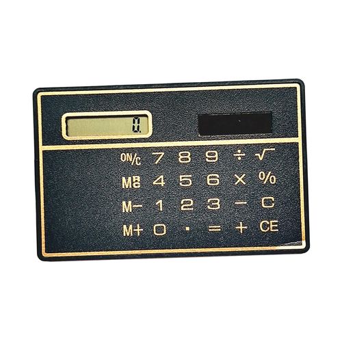 8 Digit Calculator With Solar Power Sensitive Button Black