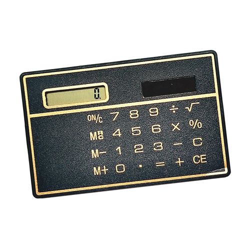 8 Digit Calculator With Solar Power Sensitive Button Black