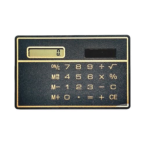 8 Digit Calculator With Solar Power Sensitive Button Black