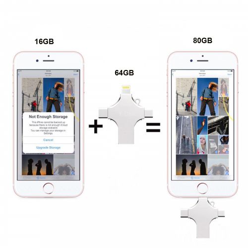 4in1 Otg Usb Flash Drive IOS / Android / PC  64GB