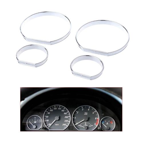 Chrome Gauge Dash Dial Rings Bezel Trim Speedometer Ac M-Tech For Bmw E46 M M3