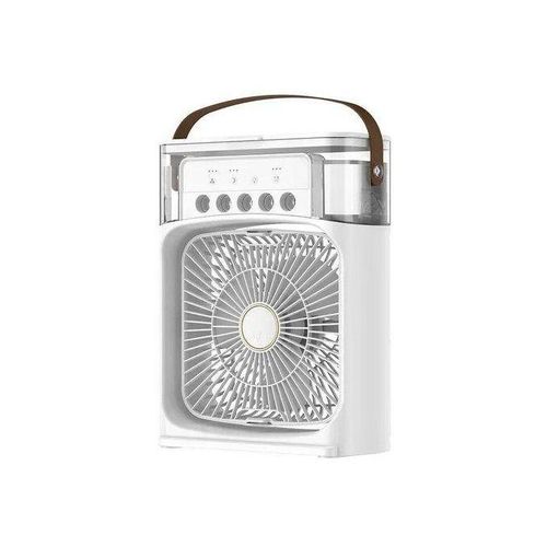 Portable Fan Air Conditioners USB Electric Fan LED Night Light Water Mist Fun 3 In 1 Air Humidifie For Home Car Mini Fan. Colour May Vary