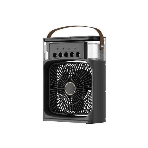 Portable Fan Air Conditioners USB Electric Fan LED Night Light Water Mist Fun 3 In 1 Air Humidifie For Home Car Mini Fan. Colour May Vary