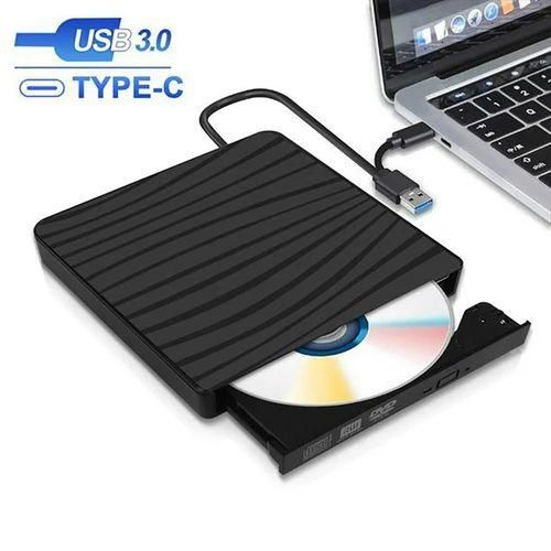 Type-C And USB 3.0 Ultra Slim Portable Dvd Writer /Dvd Player - Black
