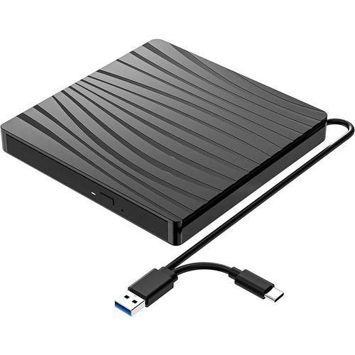 Type-C And USB 3.0 Ultra Slim Portable Dvd Writer /Dvd Player - Black