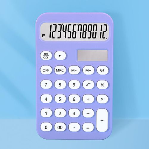 Standard Calculator  With Oval Buttons Tilt Violet