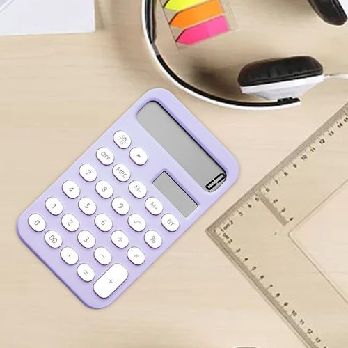 Standard Calculator  With Oval Buttons Tilt Violet
