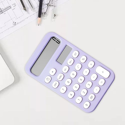 Standard Calculator  With Oval Buttons Tilt Violet