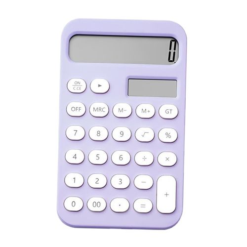 Standard Calculator  With Oval Buttons Tilt Violet