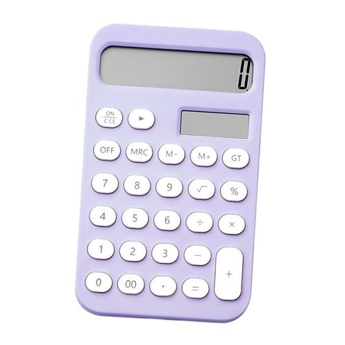 Standard Calculator  With Oval Buttons Tilt Violet