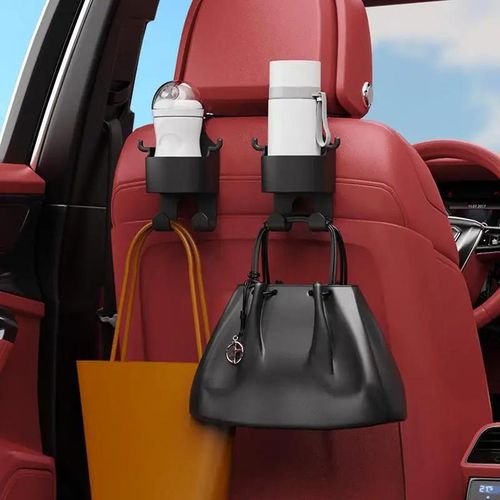 Car Cup Holder Headrest Back Seat Mount Organizer Multifunctional Vehicle Cup Drink Storage Box For Bags Keys Cards Documents