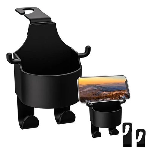 Car Cup Holder Headrest Back Seat Mount Organizer Multifunctional Vehicle Cup Drink Storage Box For Bags Keys Cards Documents