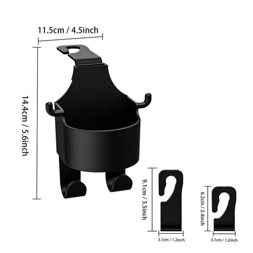 Car Cup Holder Headrest Back Seat Mount Organizer Multifunctional Vehicle Cup Drink Storage Box For Bags Keys Cards Documents